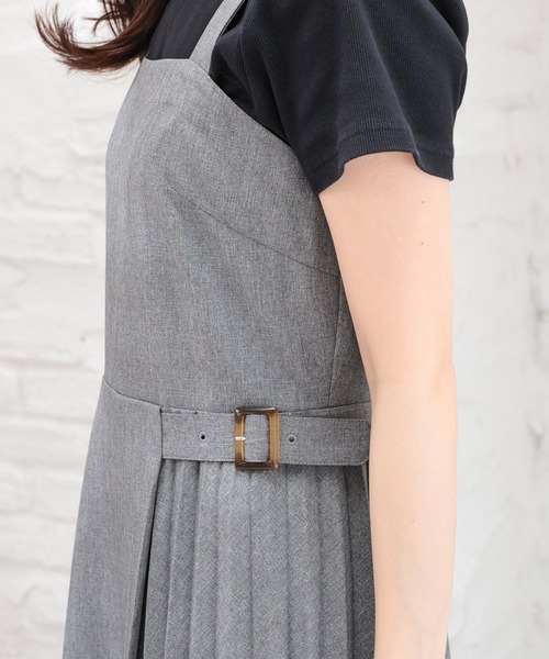 Honeys(ハニーズ)の「プリーツ切替ジャンパースカート(ジャンパースカート・レディース・ベージュ/チャコールグレー/ブラック・SS/S/M/L/LL/3L)」の19枚目の写真