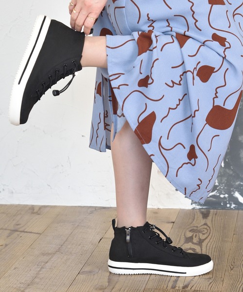 EDWIN(エドウィン)の「【防水】EDWIN(エドウィン)防水 サイドジップドロストレインブーツ(レインシューズ・レディース・ダークベージュ/ブラック/ネイビー/レンガ/カーキブラウン・22.5cm/23.0cm/23.5cm/24.0cm/24.5cm)」の11枚目の写真