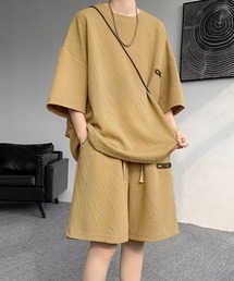 AsaAura（アサオーラ）の「メンズ 半袖tシャツ ハーフパンツセット（アンサンブル）」