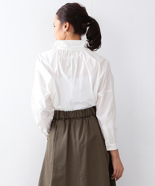 BEAMS LIGHTS Women's（ビームスライツ ウィメンズ）の「BEAMS LIGHTS / タイプライター ビッグシャツ（シャツ/ブラウス・レディース・オフホワイト/ブラック/ブラウン・36/38）」の20枚目の写真