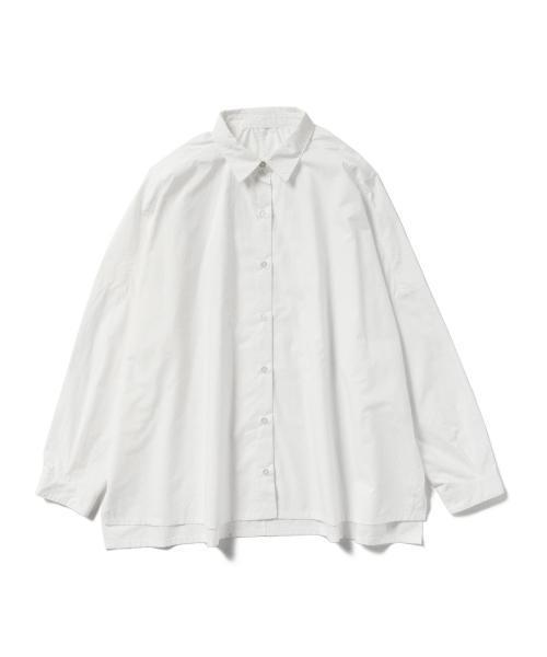 BEAMS LIGHTS Women's（ビームスライツ ウィメンズ）の「BEAMS LIGHTS / タイプライター ビッグシャツ（シャツ/ブラウス・レディース・オフホワイト/ブラック/ブラウン・36/38）」の4枚目の写真