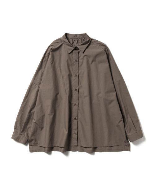 BEAMS LIGHTS Women's（ビームスライツ ウィメンズ）の「BEAMS LIGHTS / タイプライター ビッグシャツ（シャツ/ブラウス・レディース・オフホワイト/ブラック/ブラウン・36/38）」の6枚目の写真
