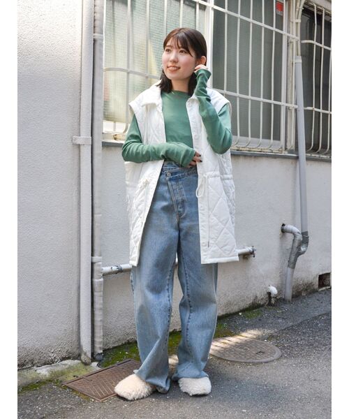 Ungrid(アングリッド)の「シアーフィットロングスリーブTee(Tシャツ/カットソー・レディース・オフホワイト/オレンジ/グリーン/ブラック/パープル・FREE)」の16枚目の写真