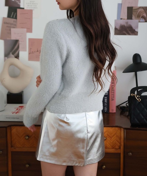 Doula Doula（ドゥーラドゥーラ）の「ストーン付きニットカーディガン（カーディガン/ボレロ・レディース・ホワイト/ブラック/グレー・FREE）」の21枚目の写真