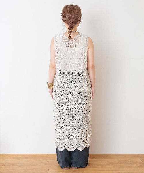 studio CLIP（スタディオクリップ）の「【my fit CLIP/低身長スタッフ企画】レースジレワンピース（ベスト・レディース・チャコール/ナチュラル・FREE）」の18枚目の写真