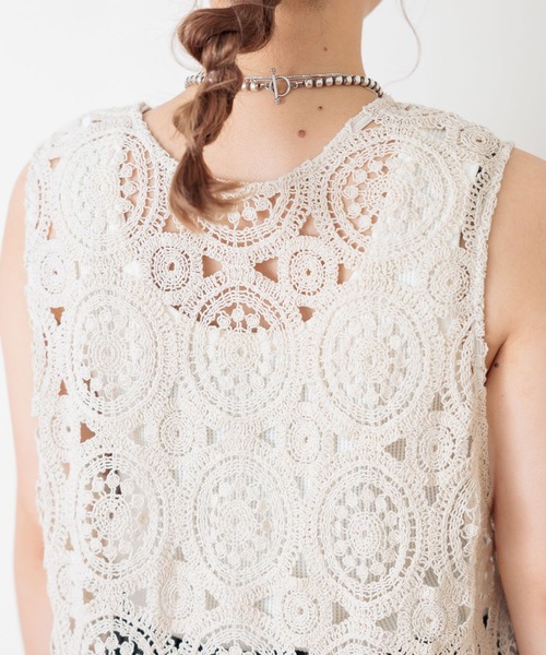 studio CLIP（スタディオクリップ）の「【my fit CLIP/低身長スタッフ企画】レースジレワンピース（ベスト・レディース・チャコール/ナチュラル・FREE）」の19枚目の写真