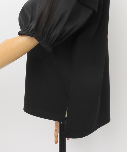 URBAN RESEARCH ROSSO WOMEN（アーバンリサーチ　ロッソ）の「シアードッキングカットブラウス（シャツ/ブラウス・レディース・ブラック/ホワイト・FREE）」の14枚目の写真