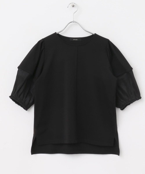 URBAN RESEARCH ROSSO WOMEN（アーバンリサーチ　ロッソ）の「シアードッキングカットブラウス（シャツ/ブラウス・レディース・ブラック/ホワイト・FREE）」の16枚目の写真