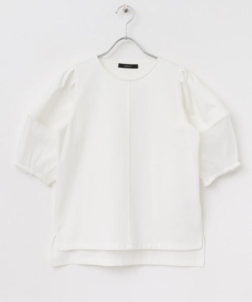 URBAN RESEARCH ROSSO WOMEN（アーバンリサーチ　ロッソ）の「シアードッキングカットブラウス（シャツ/ブラウス・レディース・ブラック/ホワイト・FREE）」の17枚目の写真