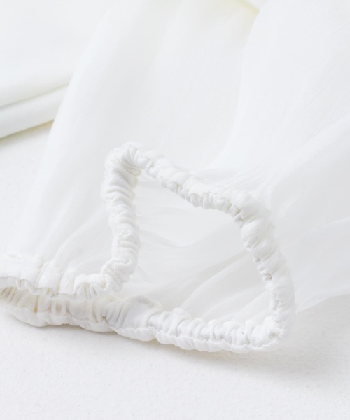 URBAN RESEARCH ROSSO WOMEN（アーバンリサーチ　ロッソ）の「シアードッキングカットブラウス（シャツ/ブラウス・レディース・ブラック/ホワイト・FREE）」の9枚目の写真