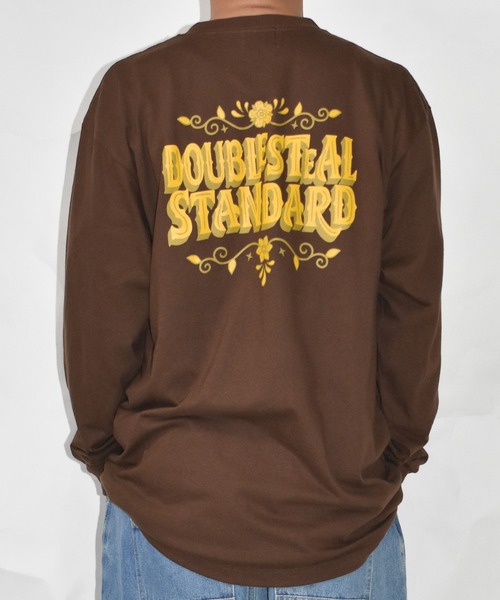 DOUBLE STEAL（ダブルスティール）の「ウエスタンロゴ 長袖Tシャツ（Tシャツ/カットソー・メンズ・ブラック/ホワイト/ダークブラウン・LARGE/MEDIUM/X-LARGE）」の10枚目の写真