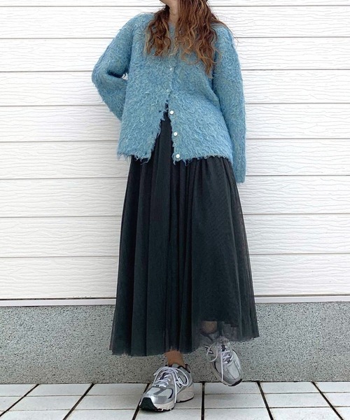 Q（キュー）の「デニムドッキングチュールスカート（スカート・レディース・ブラック・MEDIUM）」の16枚目の写真