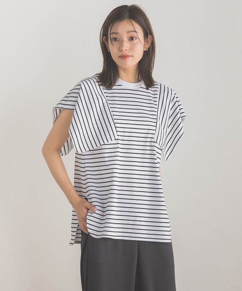【セール】スクエアスリーブプルオーバー（Tシャツ/カットソー）｜Droite lautreamont（ドロワットロートレアモン）