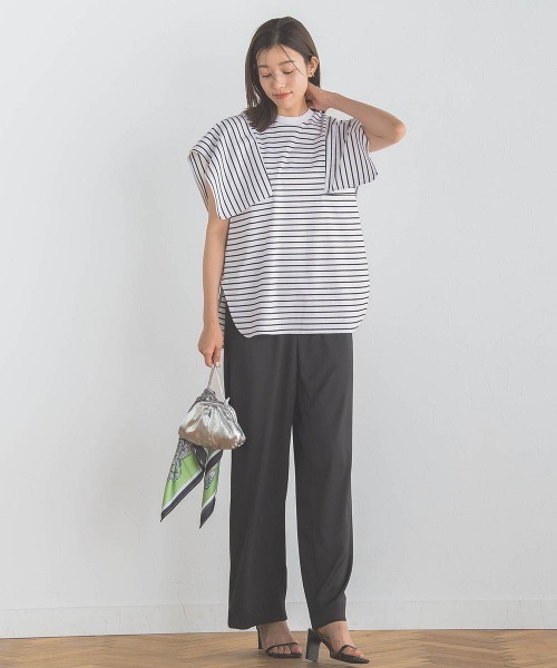 Droite lautreamont(ドロワットロートレアモン)の「スクエアスリーブプルオーバー(Tシャツ/カットソー・レディース・オレンジ/ブラック/アイボリー/オフホワイト・M)」の11枚目の写真