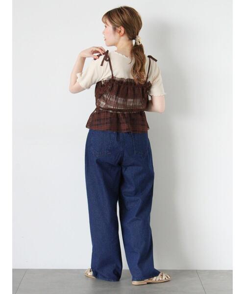 ehka sopo（エヘカソポ）の「リボン刺繍カットソー（Tシャツ/カットソー・レディース・オフホワイト/ブラック/キナリ/ラベンダー・F）」の17枚目の写真