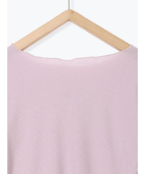 ehka sopo（エヘカソポ）の「リボン刺繍カットソー（Tシャツ/カットソー・レディース・オフホワイト/ブラック/キナリ/ラベンダー・F）」の11枚目の写真