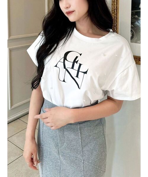 RESEXXY（リゼクシー）の「ビッグロゴTシャツ（Tシャツ/カットソー・レディース・ホワイト/ブルー/ブラック・FREE）」の2枚目の写真