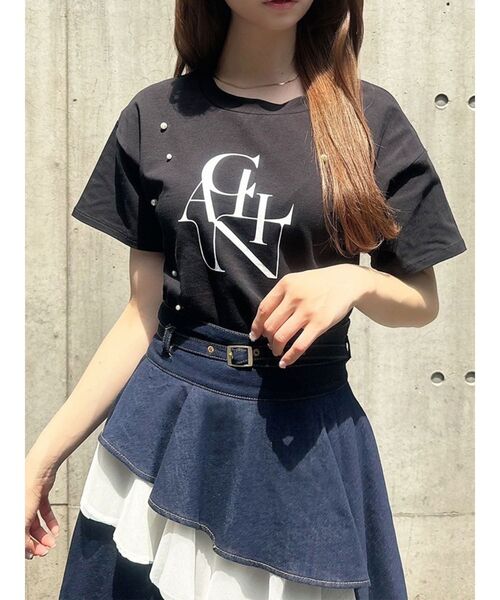 RESEXXY（リゼクシー）の「ビッグロゴTシャツ（Tシャツ/カットソー・レディース・ホワイト/ブルー/ブラック・FREE）」の3枚目の写真