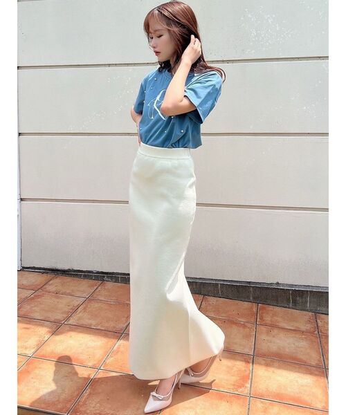 RESEXXY（リゼクシー）の「ビッグロゴTシャツ（Tシャツ/カットソー・レディース・ホワイト/ブルー/ブラック・FREE）」の6枚目の写真