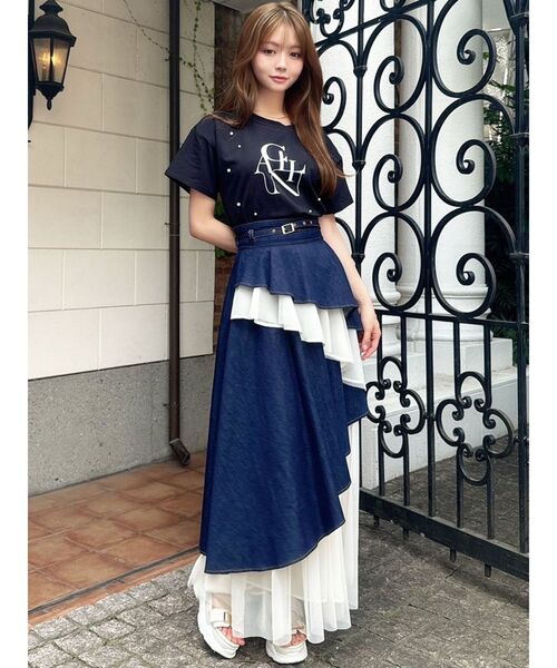 RESEXXY（リゼクシー）の「ビッグロゴTシャツ（Tシャツ/カットソー・レディース・ホワイト/ブルー/ブラック・FREE）」の22枚目の写真