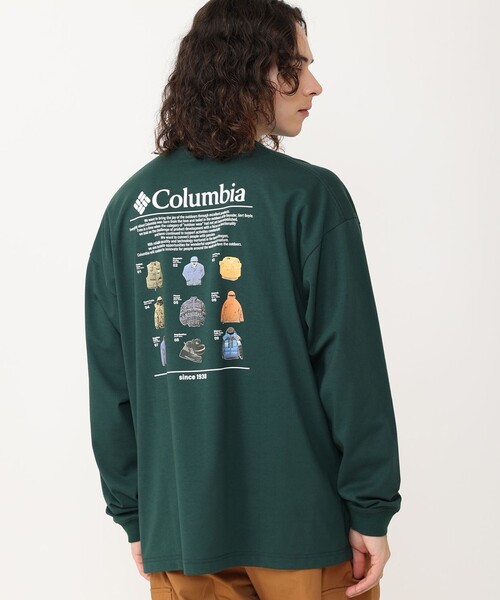 Columbia（コロンビア）の「Columbia／ロストブルック ロングスリーブグラフィックTシャツ／コロンビア／長袖Tシャツ／速乾／UVカット（Tシャツ/カットソー・レディース・ホワイト/グリーン/ブラック/ブラウン・L/M/S/XS/XL）」の4枚目の写真