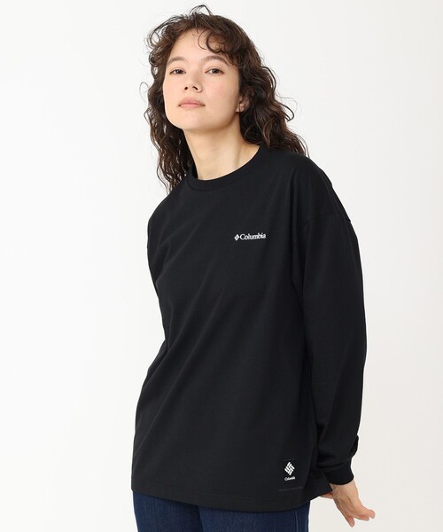 Columbia（コロンビア）の「Columbia／ロストブルック ロングスリーブグラフィックTシャツ／コロンビア／長袖Tシャツ／速乾／UVカット（Tシャツ/カットソー・レディース・ホワイト/グリーン/ブラック/ブラウン・L/M/S/XS/XL）」の5枚目の写真