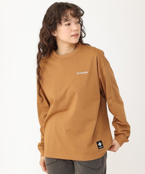 Columbia（コロンビア）の「Columbia／ロストブルック ロングスリーブグラフィックTシャツ／コロンビア／長袖Tシャツ／速乾／UVカット（Tシャツ/カットソー・レディース・ホワイト/グリーン/ブラック/ブラウン・L/M/S/XS/XL）」の17枚目の写真