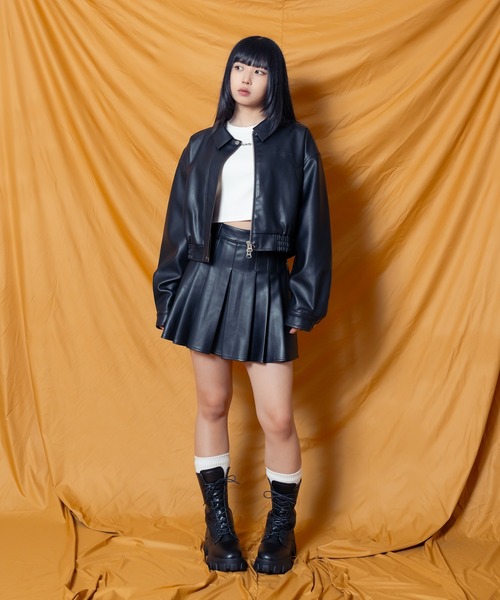 Subciety(サブサエティ)の「FAKE LEATHER MINI SKIRT【WOMEN】(スカート・レディース・ブラック/ブラウン・SMALL/MEDIUM)」の15枚目の写真