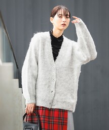 Ray BEAMS | ソフト シャギー Vネック カーディガン(カーディガン/ボレロ)