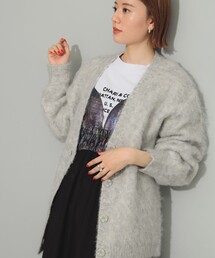 ソフト シャギー Vネック カーディガン