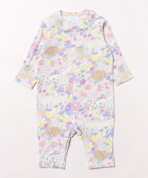 【セール】[ベビー]hakka kids×北澤平祐 こうえんびよりプリントミニ裏毛長袖カバーオール（ロンパース）｜hakka baby（ハッカベビー）