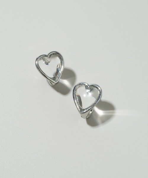 GOLDY（ゴールディ）の「クリア カラー ハート ワンタッチ イヤリング（イヤリング・レディース・ゴールド/シルバー/ブルー/グリーン/ピンク・FREE）」の6枚目の写真