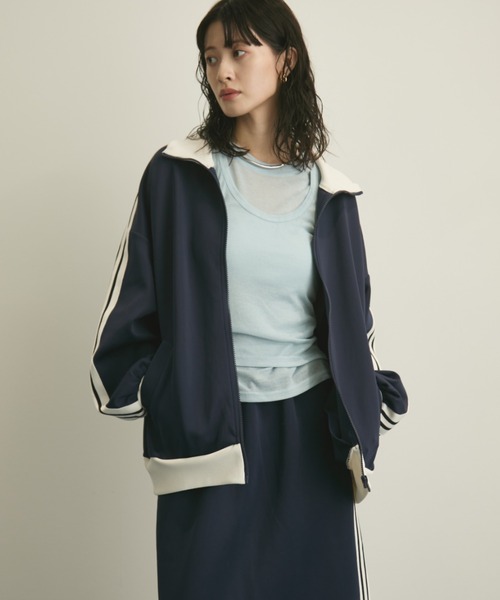 オーバーサイズダブルライントラックジャケット/セットアップ着用可能