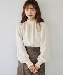 mysty woman | ハイネックシャーリングブラウス　152029(シャツ/ブラウス)