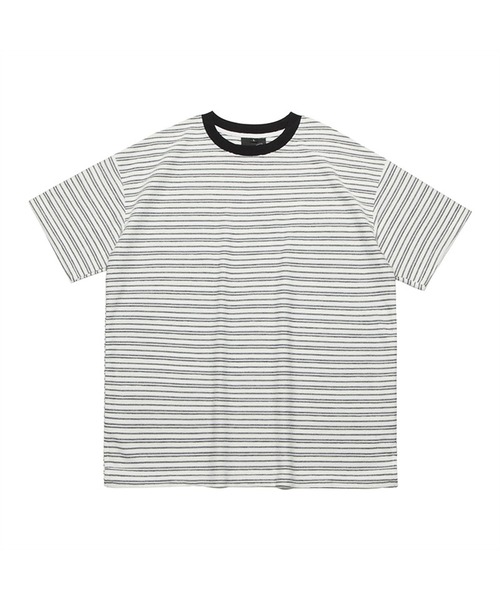 GENXDER(ノンジェンダー)の「【GENXDER】ルーズストライプTシャツ (SS)(Tシャツ/カットソー・メンズ・ブラック/ホワイト/ブルー・MEDIUM/LARGE/X-LARGE)」の15枚目の写真