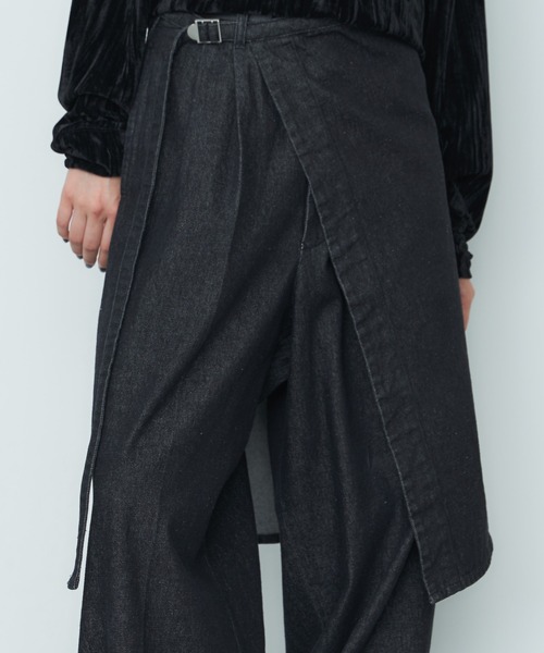 AIVER（アイバー）の「AIVER　デニムラップスカート（ベルト・メンズ・ライトグレー/ブラック/グレー・FREE）」の11枚目の写真