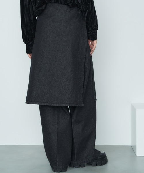 AIVER（アイバー）の「AIVER　デニムラップスカート（ベルト・メンズ・ライトグレー/ブラック/グレー・FREE）」の10枚目の写真