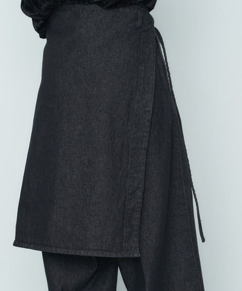 AIVER（アイバー）の「AIVER　デニムラップスカート（ベルト・メンズ・ライトグレー/ブラック/グレー・FREE）」の12枚目の写真