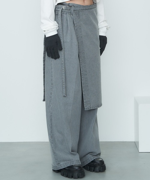 AIVER（アイバー）の「AIVER デニムラップスカート（ベルト