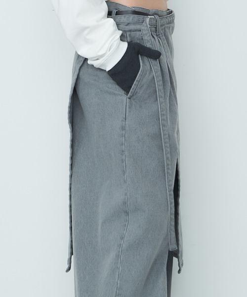 AIVER（アイバー）の「AIVER　デニムラップスカート（ベルト・メンズ・ライトグレー/ブラック/グレー・FREE）」の20枚目の写真