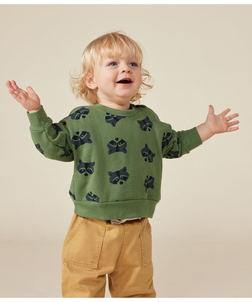 【セール】スウェット長袖プルオーバー（スウェット）｜PETIT BATEAU（プチバトー）
