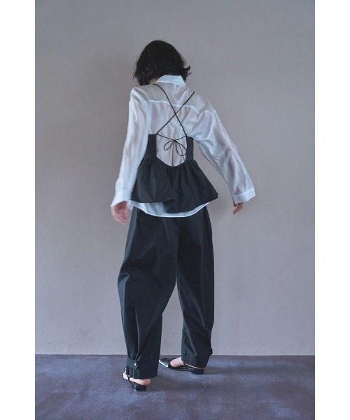 marjour（マージュール）の「SHEER SHIRTS（シャツ/ブラウス・レディース・オフホワイト/カーキ・M）」の5枚目の写真