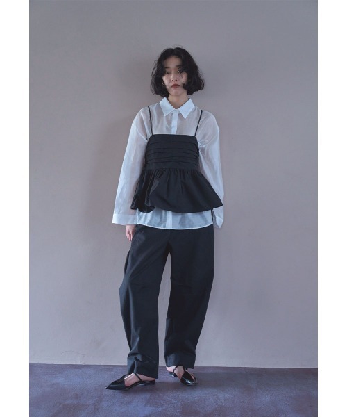 marjour（マージュール）の「SHEER SHIRTS（シャツ/ブラウス・レディース・オフホワイト/カーキ・M）」の3枚目の写真