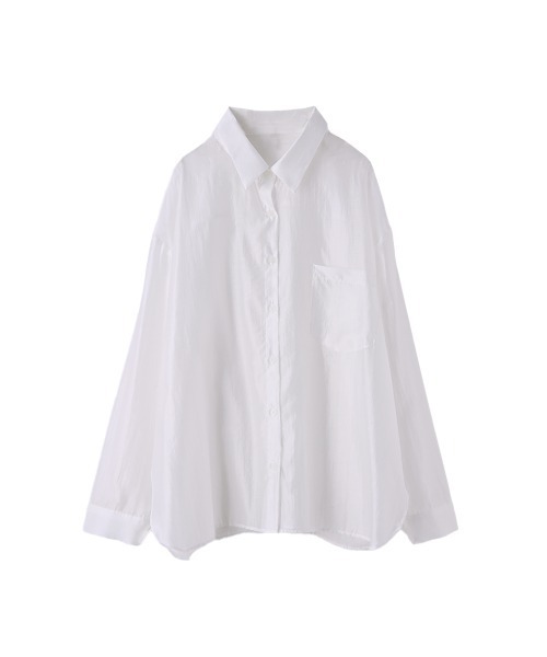 marjour（マージュール）の「SHEER SHIRTS（シャツ/ブラウス・レディース・オフホワイト/カーキ・M）」の11枚目の写真