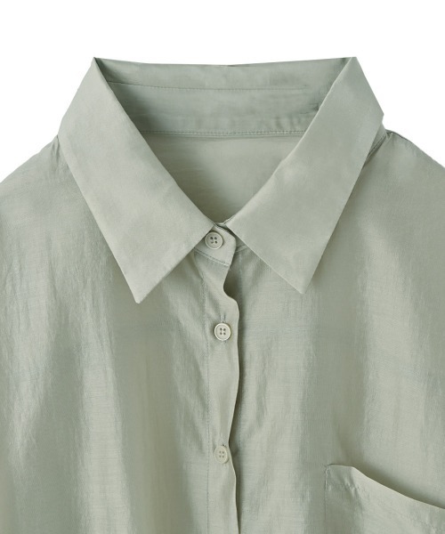 marjour（マージュール）の「SHEER SHIRTS（シャツ/ブラウス・レディース・オフホワイト/カーキ・M）」の13枚目の写真