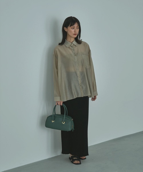 marjour（マージュール）の「SHEER SHIRTS（シャツ/ブラウス・レディース・オフホワイト/カーキ・M）」の19枚目の写真