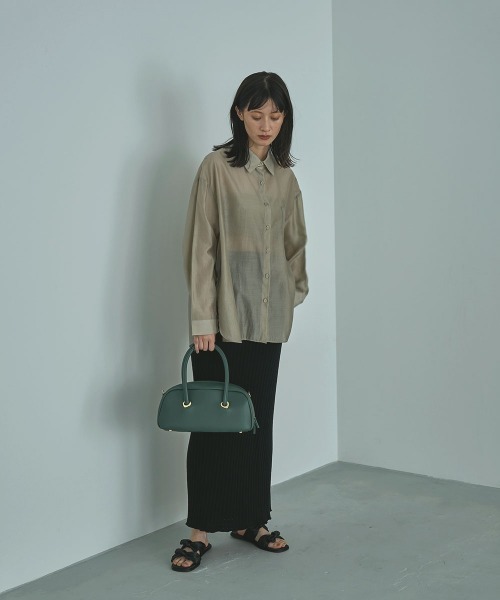 marjour（マージュール）の「SHEER SHIRTS（シャツ/ブラウス・レディース・オフホワイト/カーキ・M）」の21枚目の写真