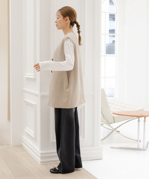 LAKOLE（ラコレ）の「アソートフォトプリント長袖T / 148086（Tシャツ/カットソー・レディース・オフホワイト/チャコール/ピンク・MEDIUM/SMALL）」の5枚目の写真