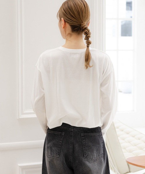 LAKOLE（ラコレ）の「アソートフォトプリント長袖T / 148086（Tシャツ/カットソー・レディース・オフホワイト/チャコール/ピンク・MEDIUM/SMALL）」の10枚目の写真