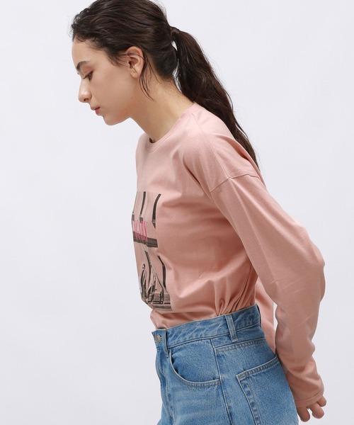 LAKOLE（ラコレ）の「アソートフォトプリント長袖T / 148086（Tシャツ/カットソー・レディース・オフホワイト/チャコール/ピンク・MEDIUM/SMALL）」の19枚目の写真